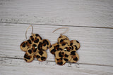 Cheetah print and Red Leather Earrings