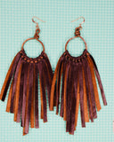 Brown Wild Child Leather earrings