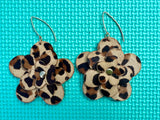 Cheetah print and Red Leather Earrings